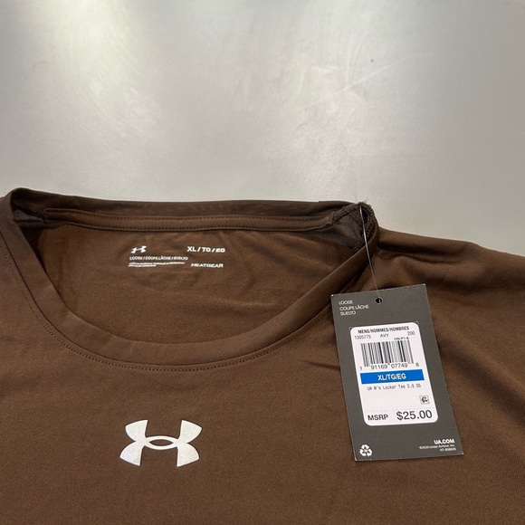 Under Armour Brown Performance Short Sleeve Tee - Picture 2 of 3